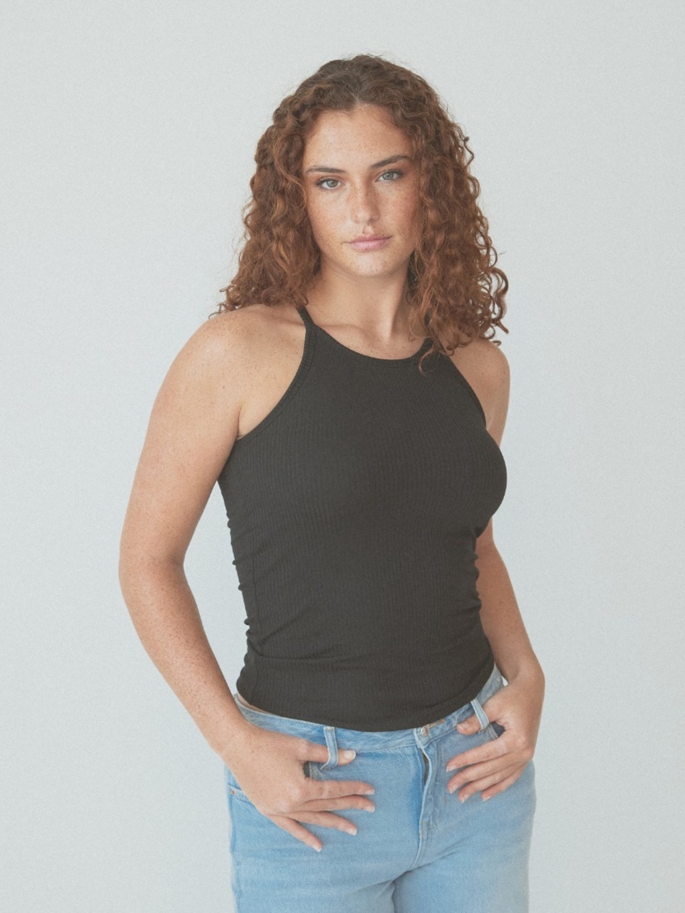 Klassy Network Ribbed High Neck Brami - Picture 2 of 5